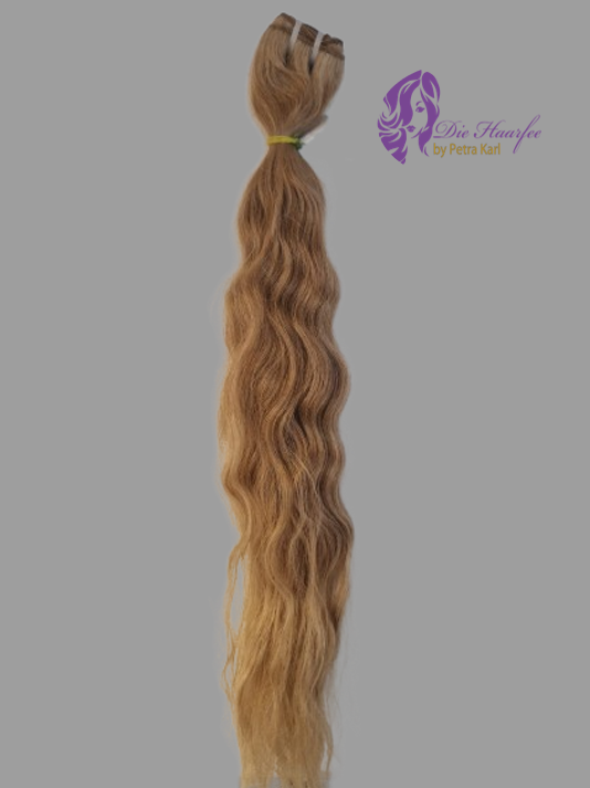 Tresse aus Inderhaar - mittel-beigeblond - naturgewellt