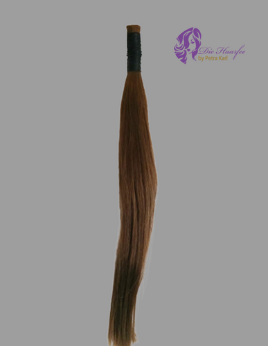 Strähnen aus indonesischem Schnitthaar aschiges braun -  glatt 55 cm