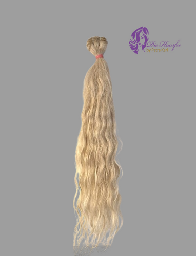 Tresse aus Inderhaar -weissblond - naturgewellt