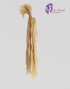 Strähnen aus indonesischem Haar hell-goldblond gefärbt - natürlich leichte Bewegung 55 cm